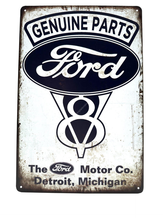 Metalen Wandbord - Genuine Parts FORD