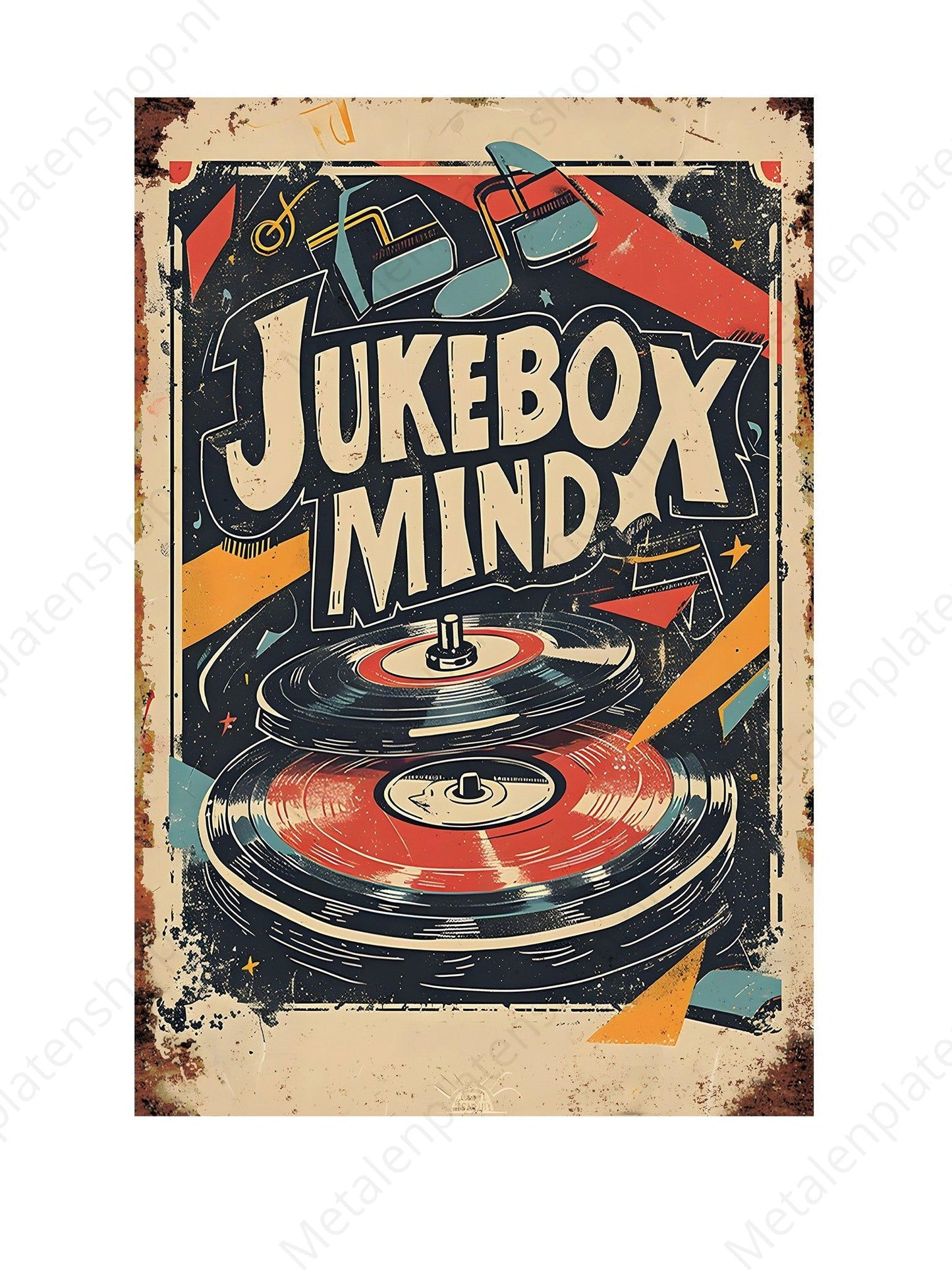 Metalen Wandbord - Jukebox Mind