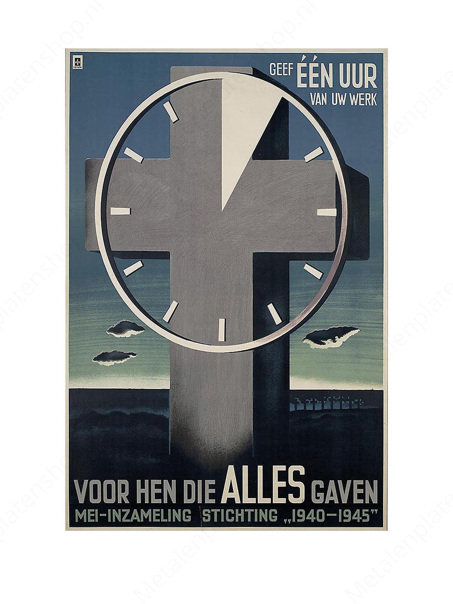 Metalen Wandbord - Voor hen die alles gaven - Nostalgisch