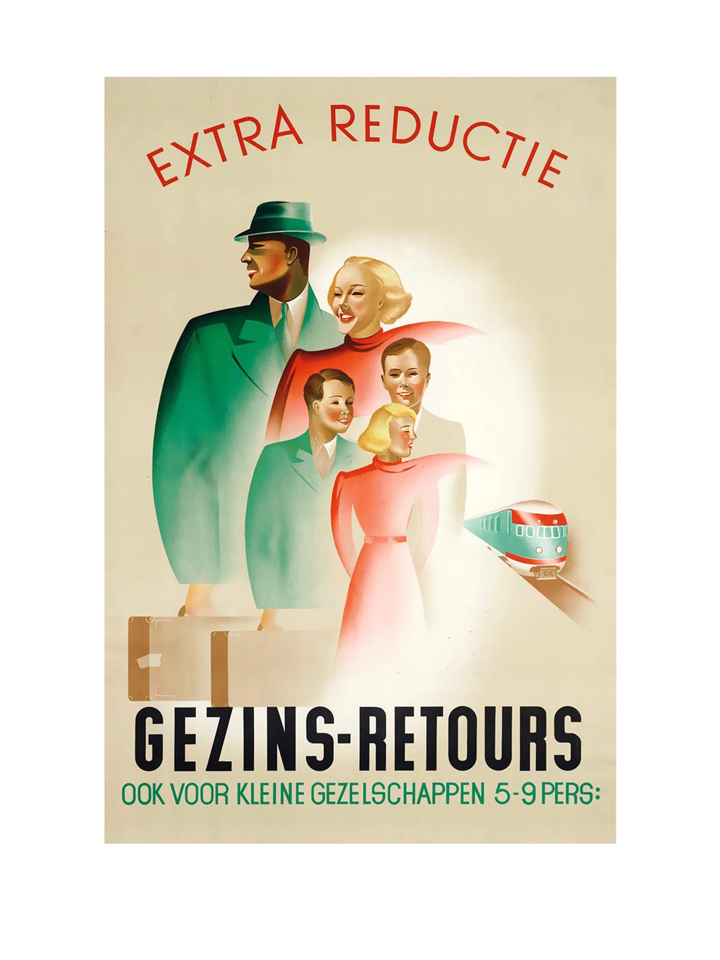 Metalen Wandbord - Extra Reductie Gezins-Retours - NS - Nostalgisch