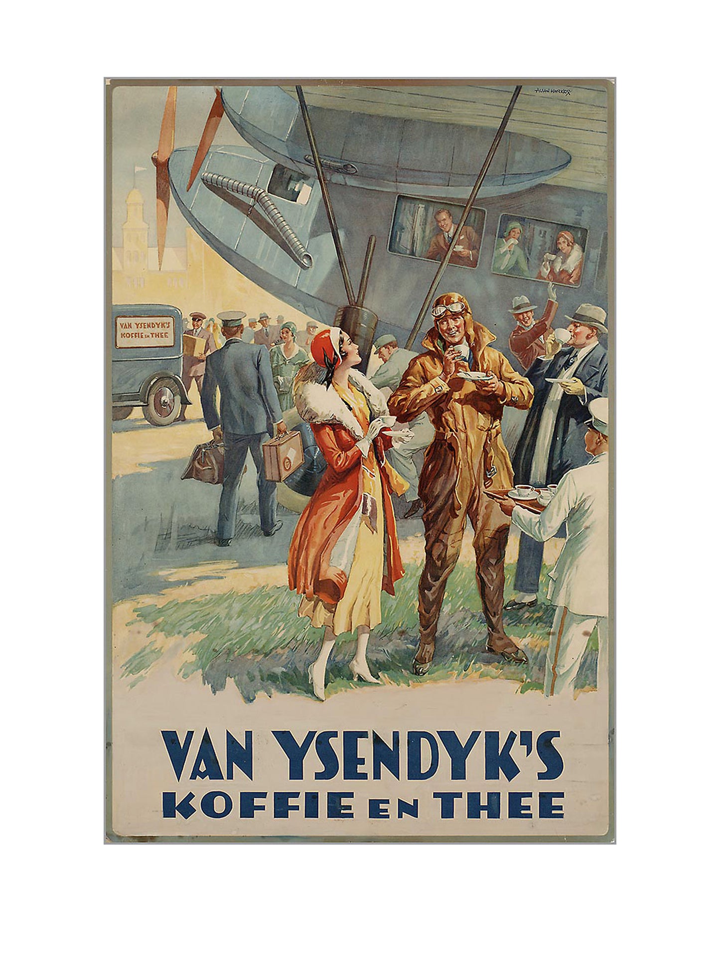 Metalen Wandbord - Van Ysendyk's - Koffie en Thee - Nostalgisch