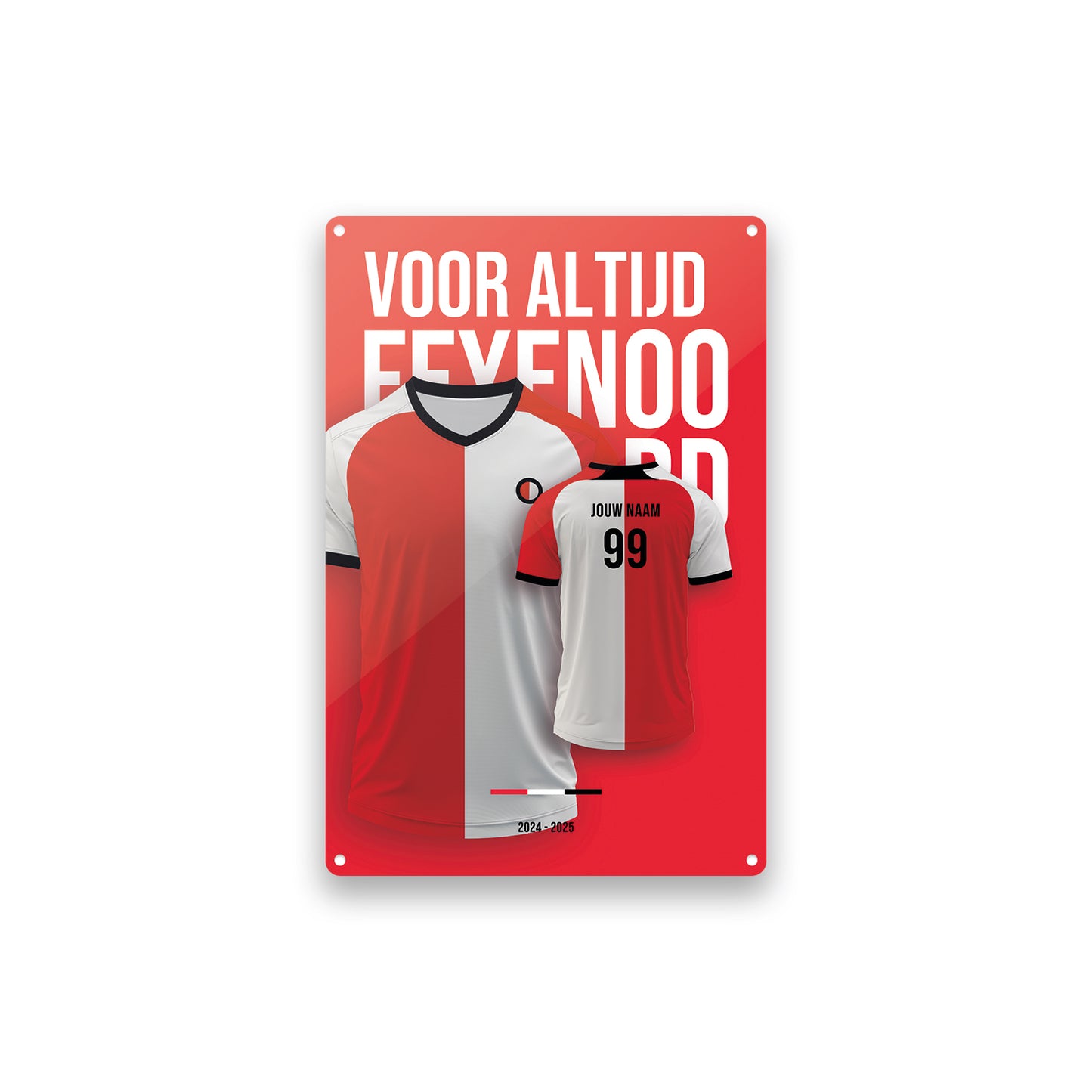 Voetbaltenue Bord Feyenoord met eigen naam en rugnummer - 2024/2025