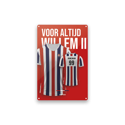 Voetbaltenue Bord Willem II met eigen naam en rugnummer - 2024/2025