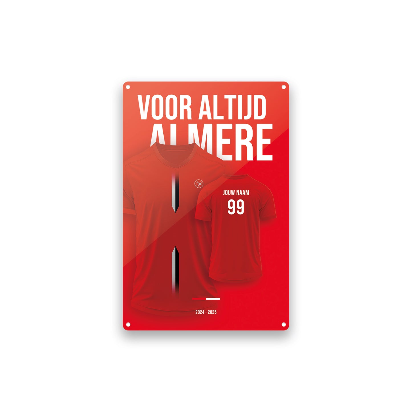 Voetbaltenue Bord Almere City met eigen naam en rugnummer - 2024/2025