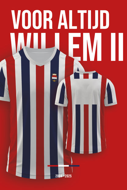 Voetbaltenue Bord Willem II met eigen naam en rugnummer - 2024/2025