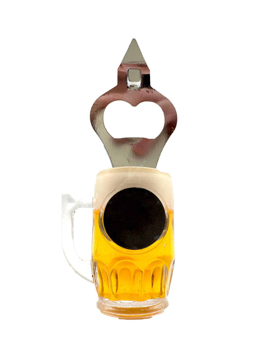 Beer or bottle opener with magnet - Beer glass - 12cm