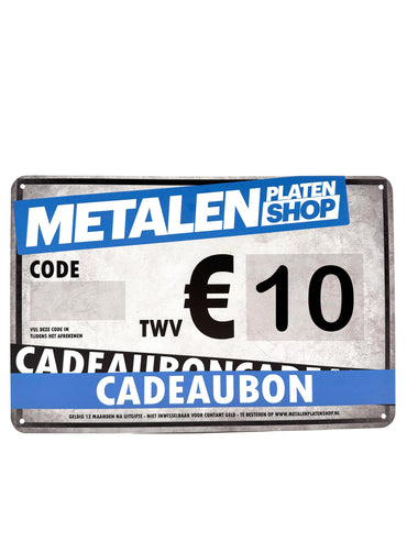 Metalenplatenshop.NL - Cadeaubon