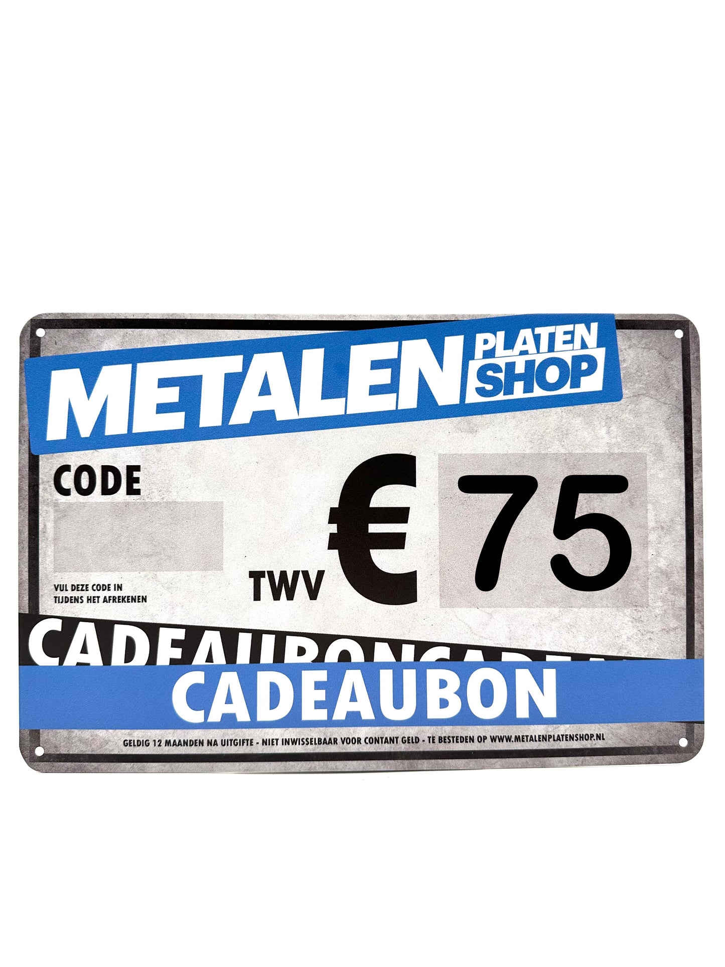 Metalenplatenshop.nl - Cadeaubon