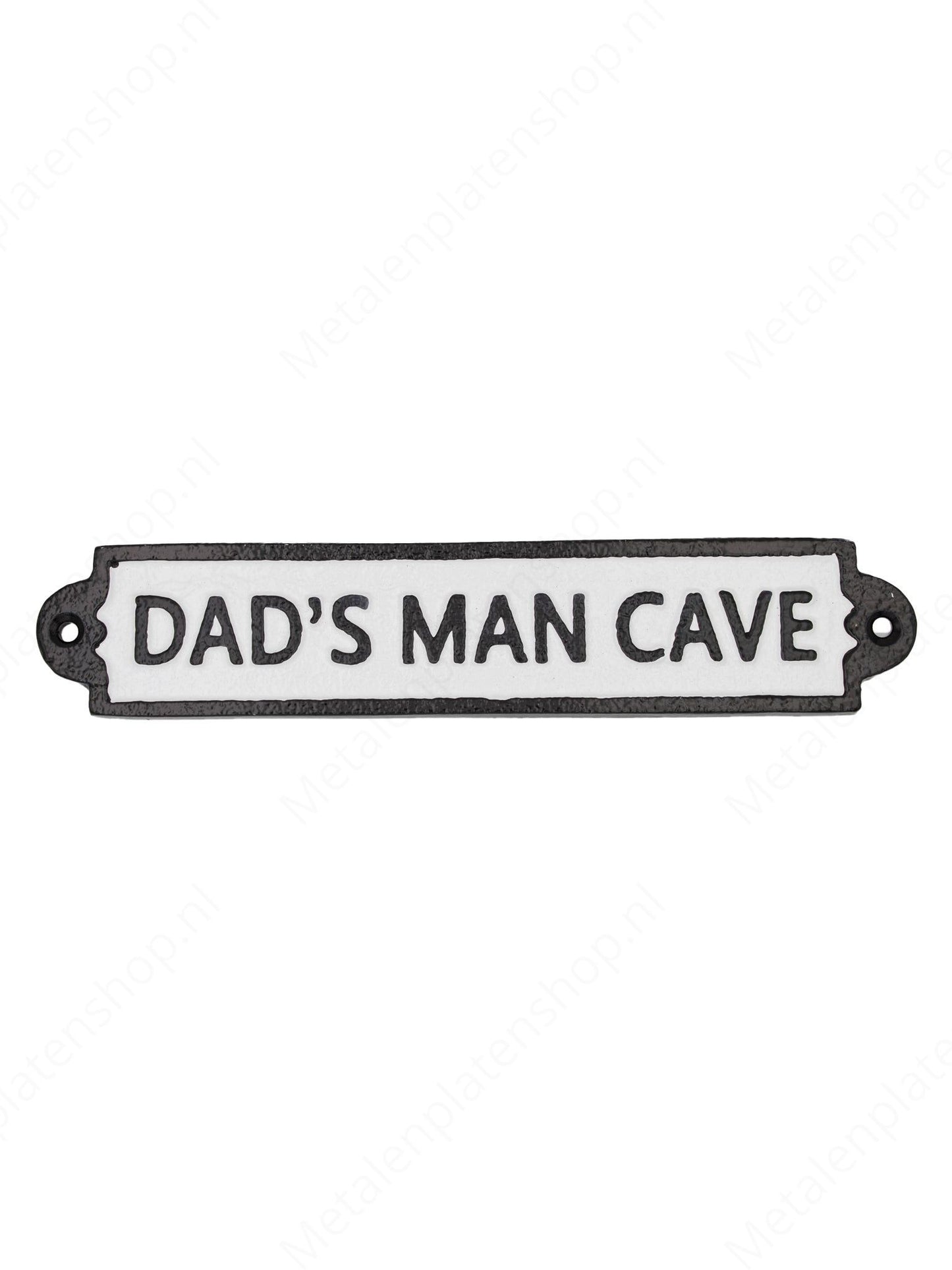 Dad's Mancave - Bord van Gietijzer - 25x5cm