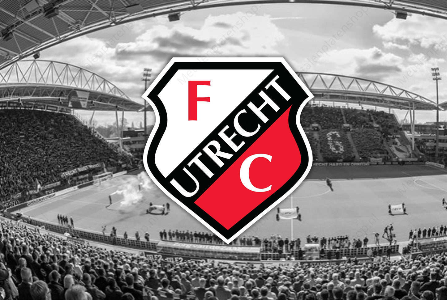 Metalen Wandbord - FC Utrecht - Logo