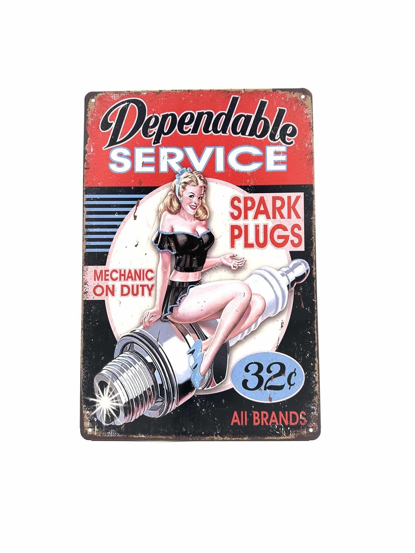 Metal wall signs - Dependable service - Garage - Advertising sign