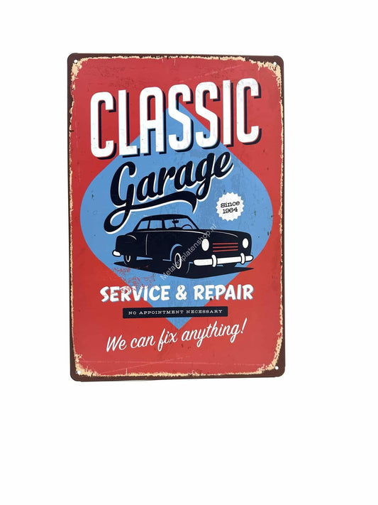 Metal Wall Sign - Classic garage - Advertising sign