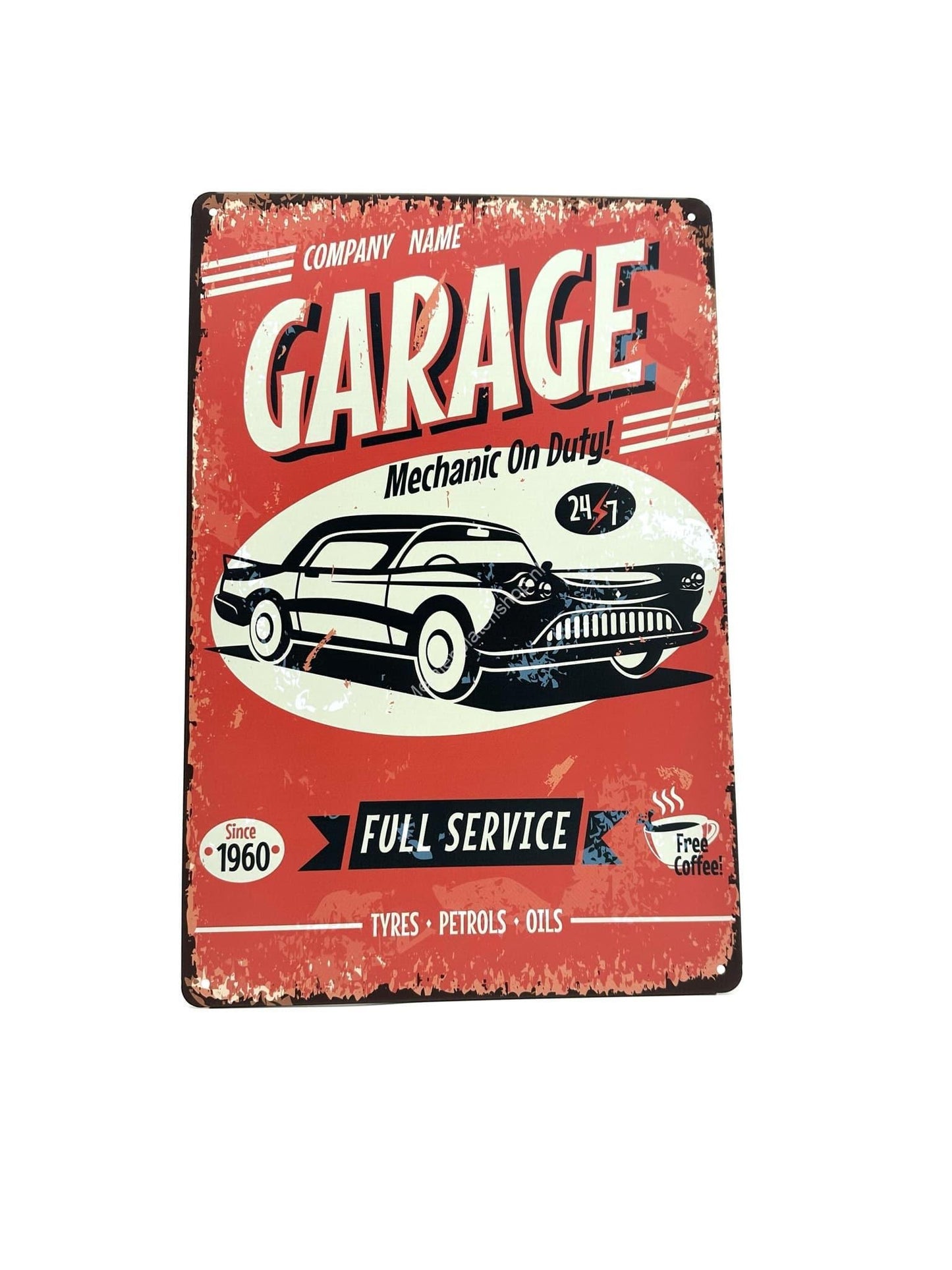 Metal Wall Sign - Garage Full service - Advertising sign