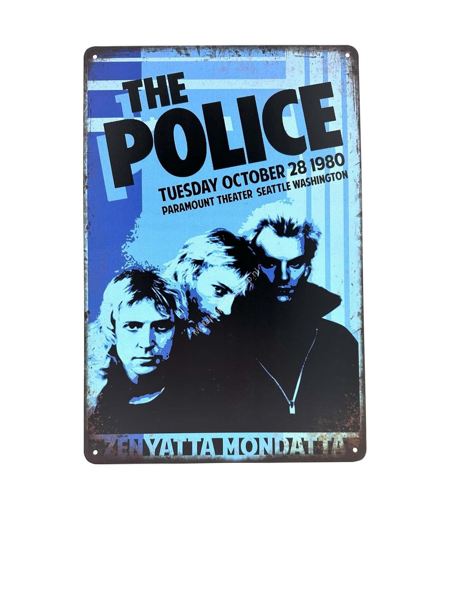 Wandschild aus Metall – The Police Zenyatta Mondatta – Werbeschild