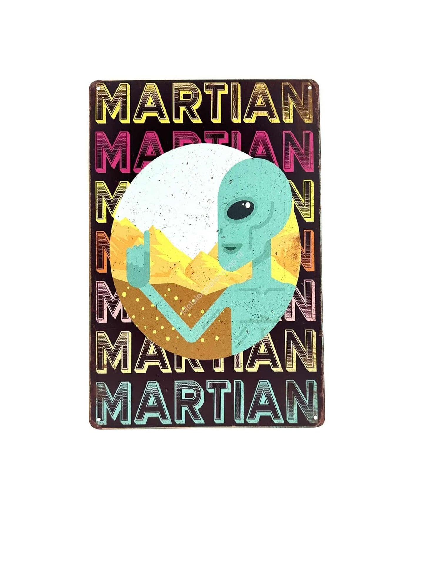 Metal Wall Sign - Martian - Advertising Sign