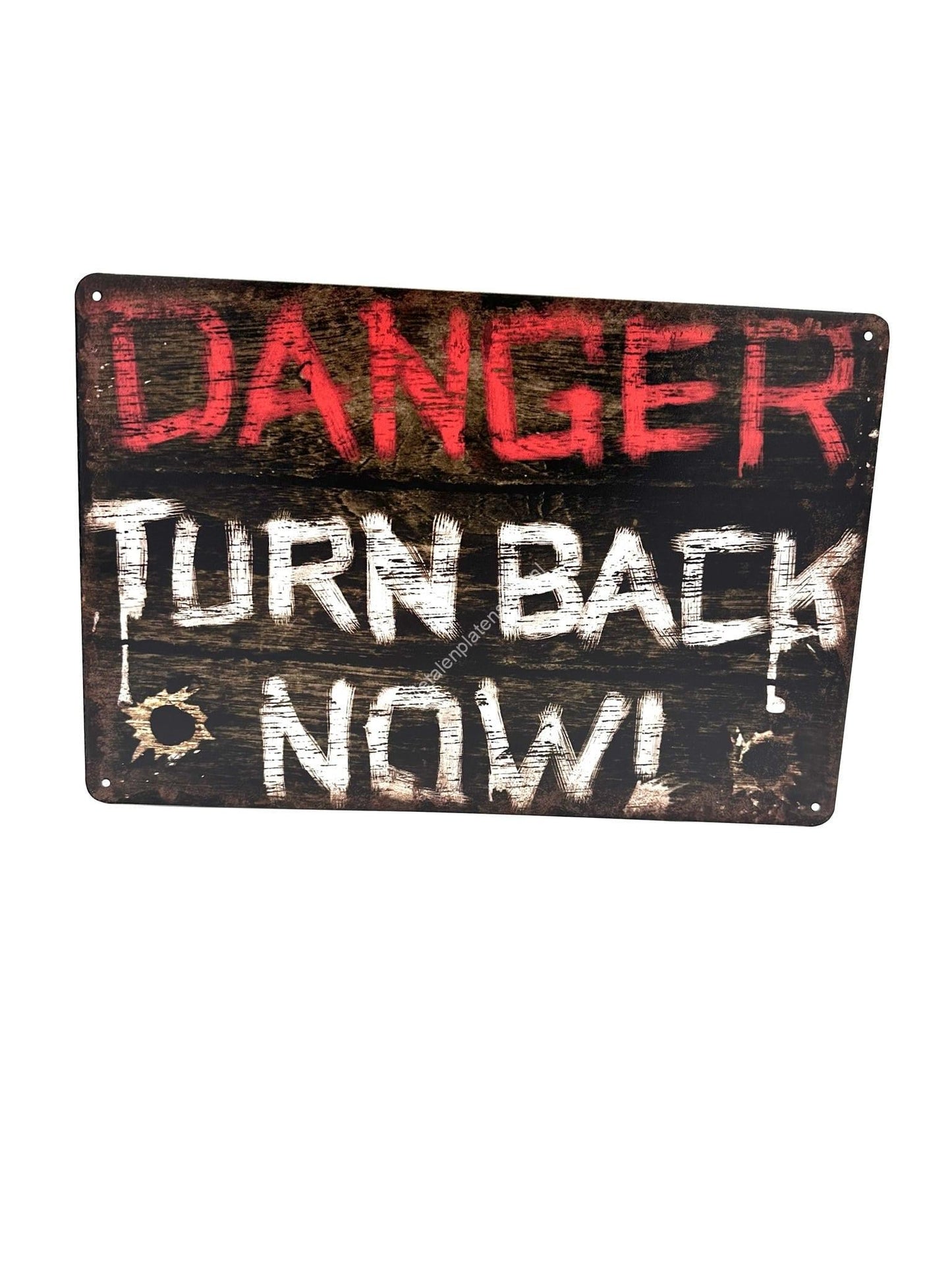 Metal Wall Sign - Danger Turn Back Now