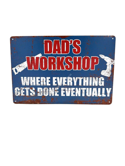 Metal Wall Sign - Dad's Workshop