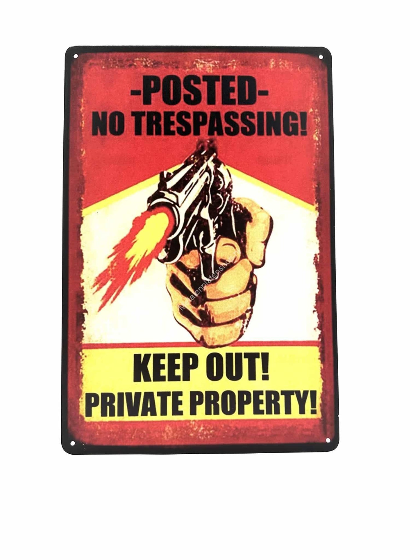 Metal Wall Sign - Keep out! Private Property!