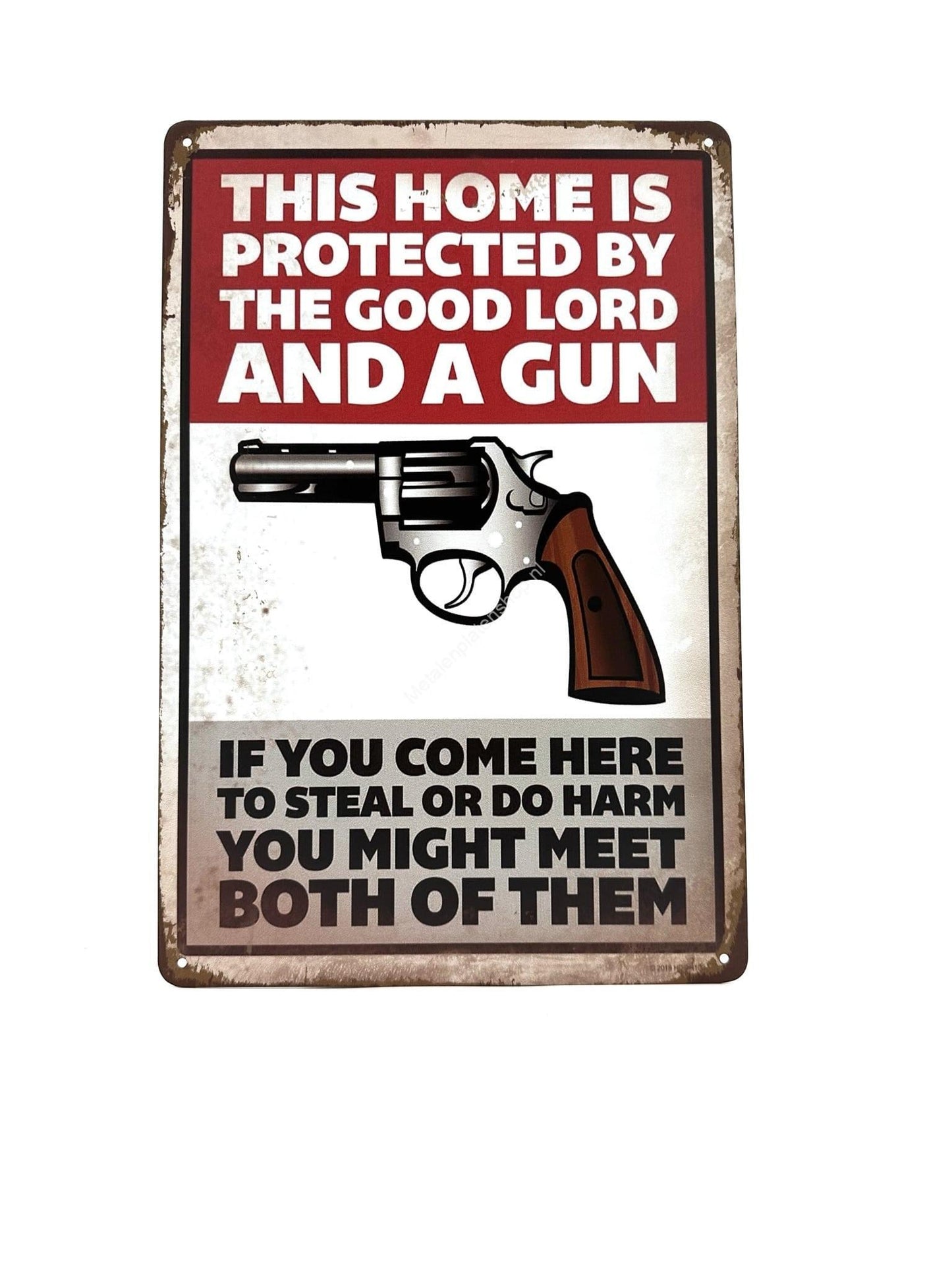 Metal Wall Sign - This home is protected