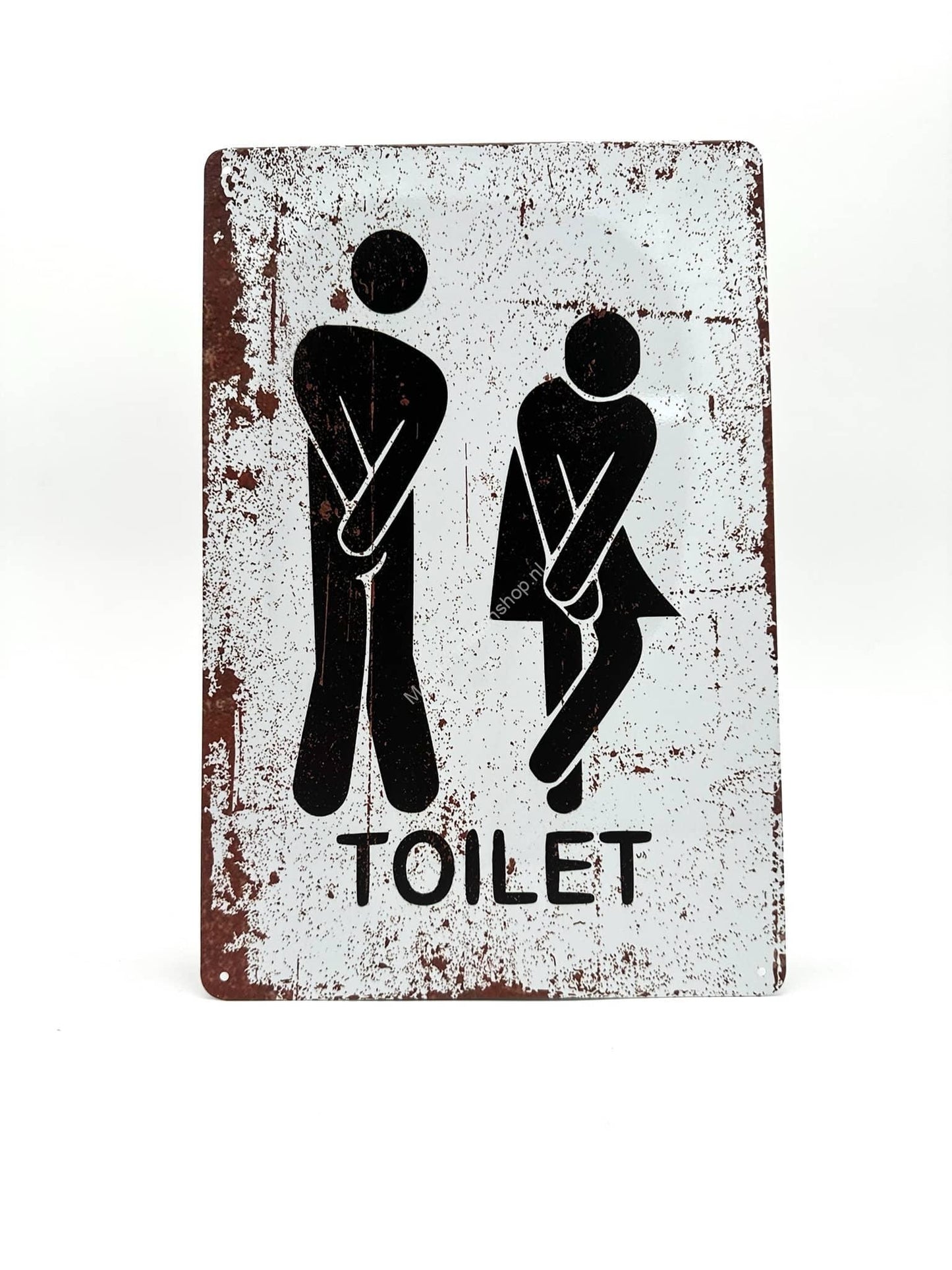 Metalen Wandbord - Toilet #1