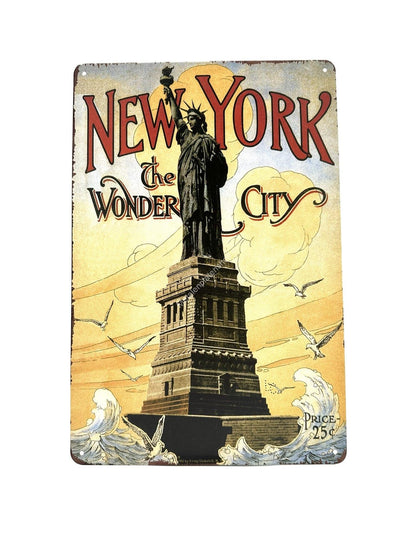 Metal Wall Sign - New York - Wonder City