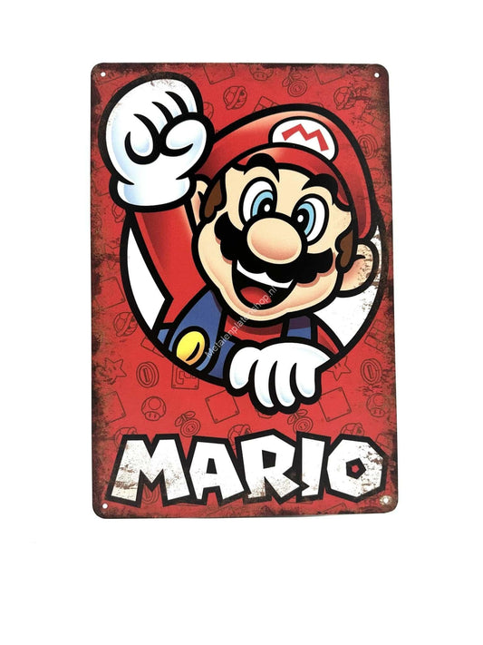 Wandschild aus Metall – Super Mario – Gaming #1