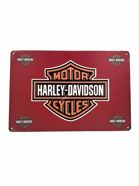 Metalen wandborden - Motor Harley Davidson Cycles - Reclamebord