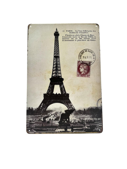 Metal wall signs - Paris Eiffel Tower - Advertising sign