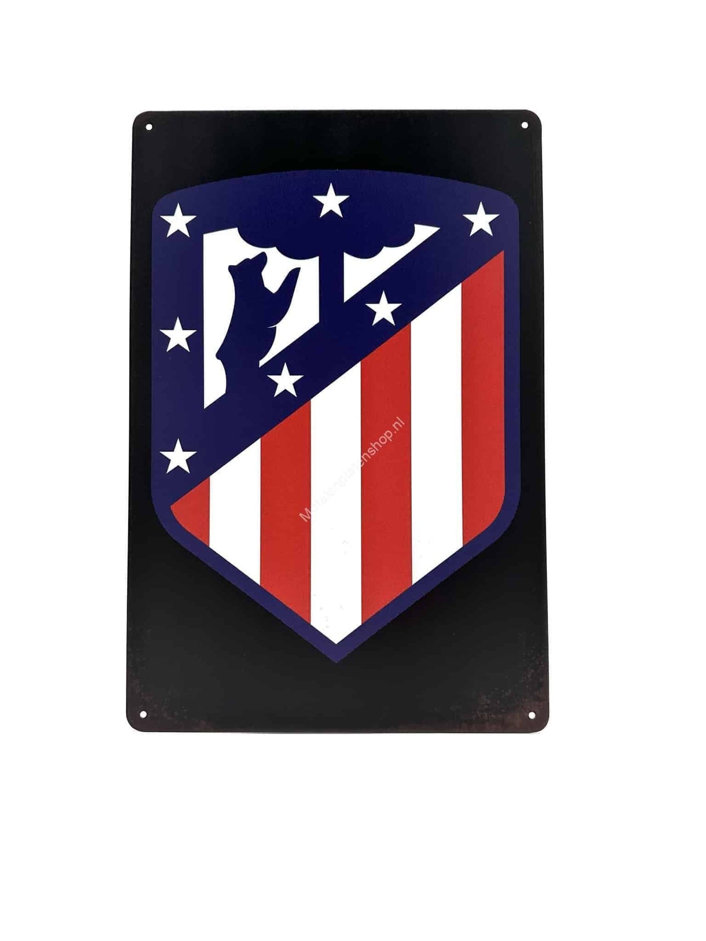 Wandschild aus Metall – Atlético Madrid – Fußball – Werbetafel