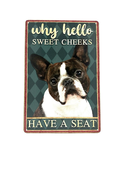 Metal wall signs - Why Hello Dog - Advertising sign