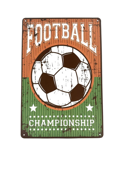 Metal Wall Sign - Football Championship - Football