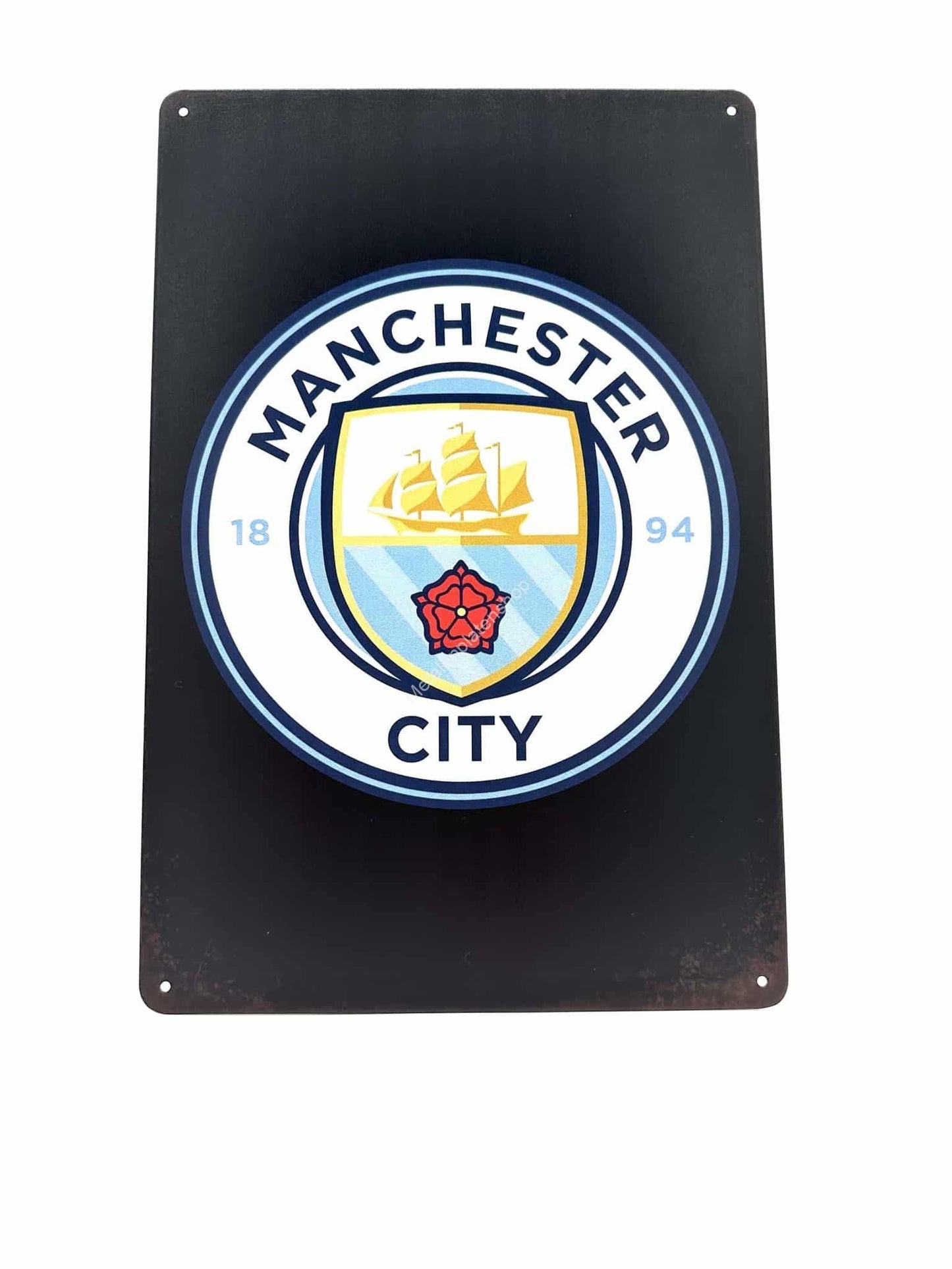 Wandschild aus Metall – Manchester City – Fußball