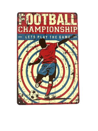 Metal Wall Sign - Football Championship - Football #2