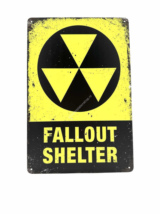 Metalen Wandbord - Fallout Shelter