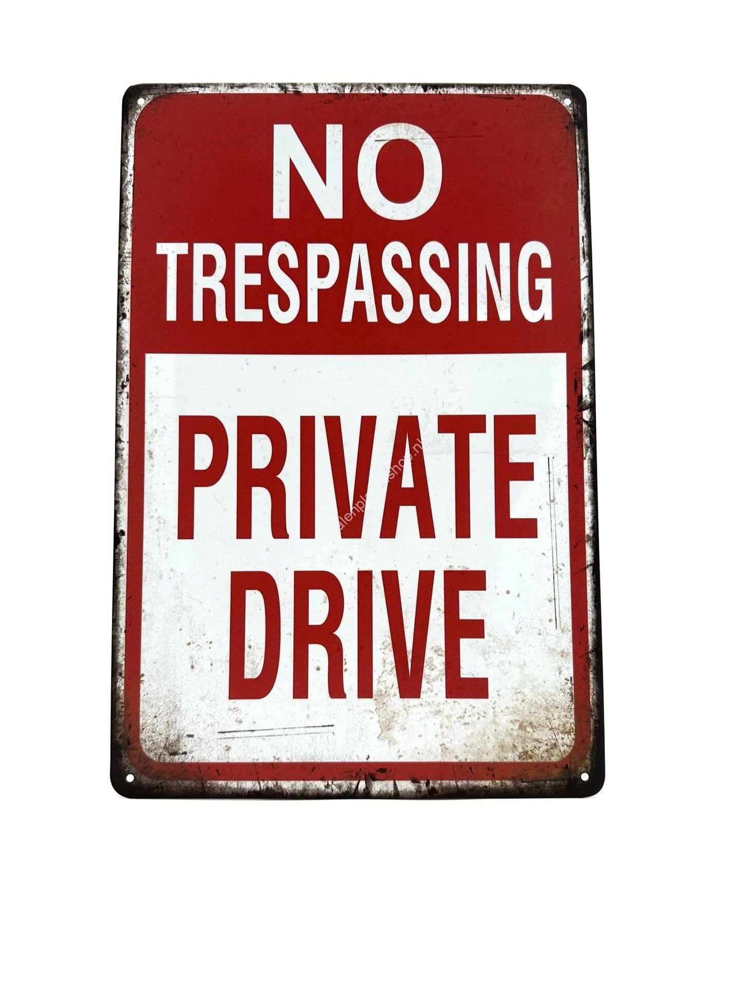 Metal Wall Sign - No Trespassing Private Drive