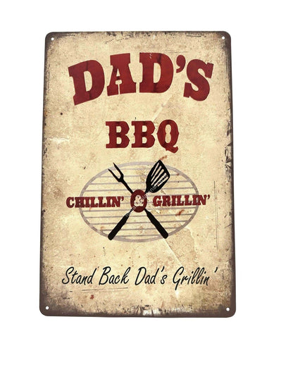 Metalen Wandbord - Dad's BBQ