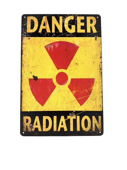 Metalen Wandbord - Danger Radiation