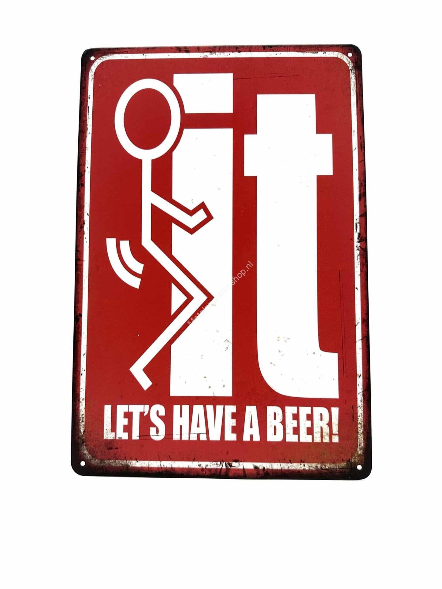 Metalen Wandbord - Lets have a beer! - Bier