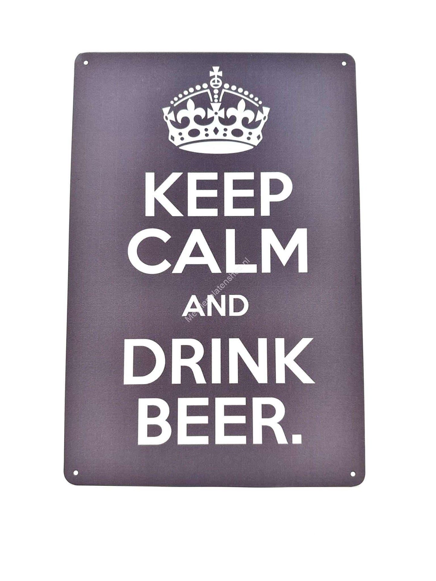 Metal Wall Sign - Keep Calm and Drink Beer - Beer