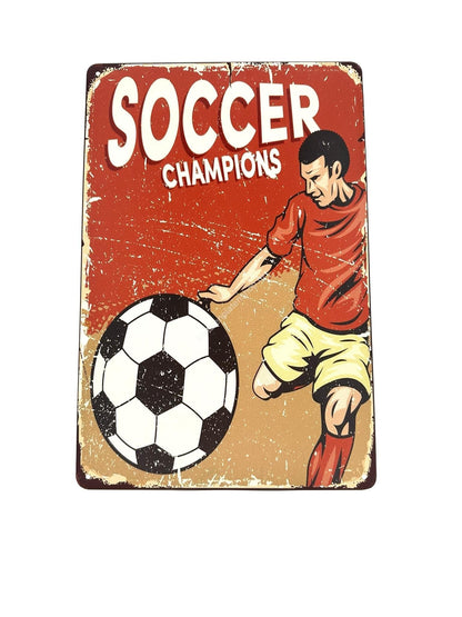 Metal Wall Sign - Soccer Champions #3