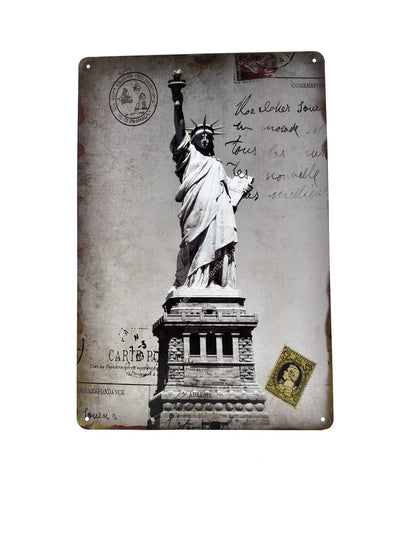 Metal Wall Sign - Statue of Liberty - America