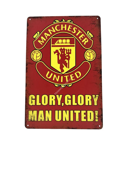 Metalen Wandbord - Manchester United - Voetbal