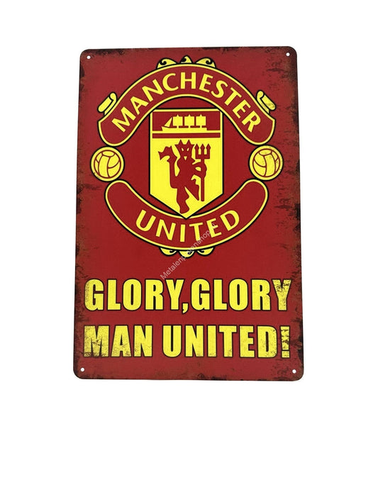 Metal Wall Sign - Manchester United - Football