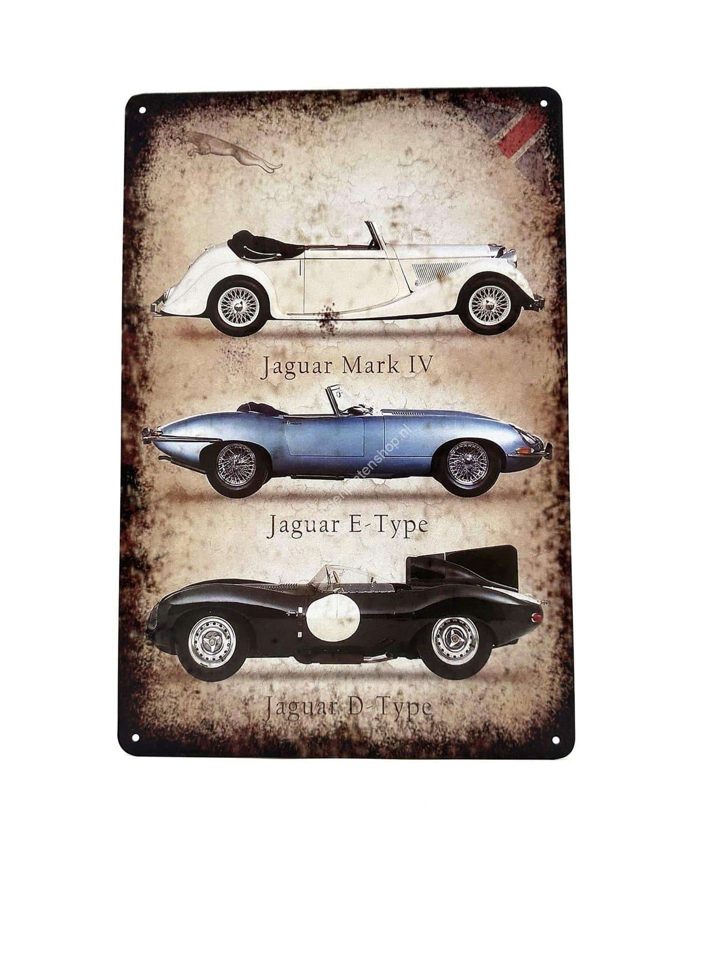 Metal Wall Sign - Oldtimer Jaguar