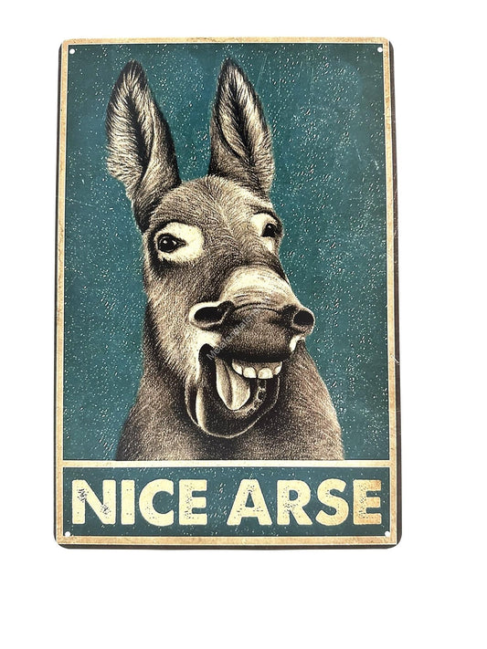 Metal Wall Sign - Donkey Nice Ass