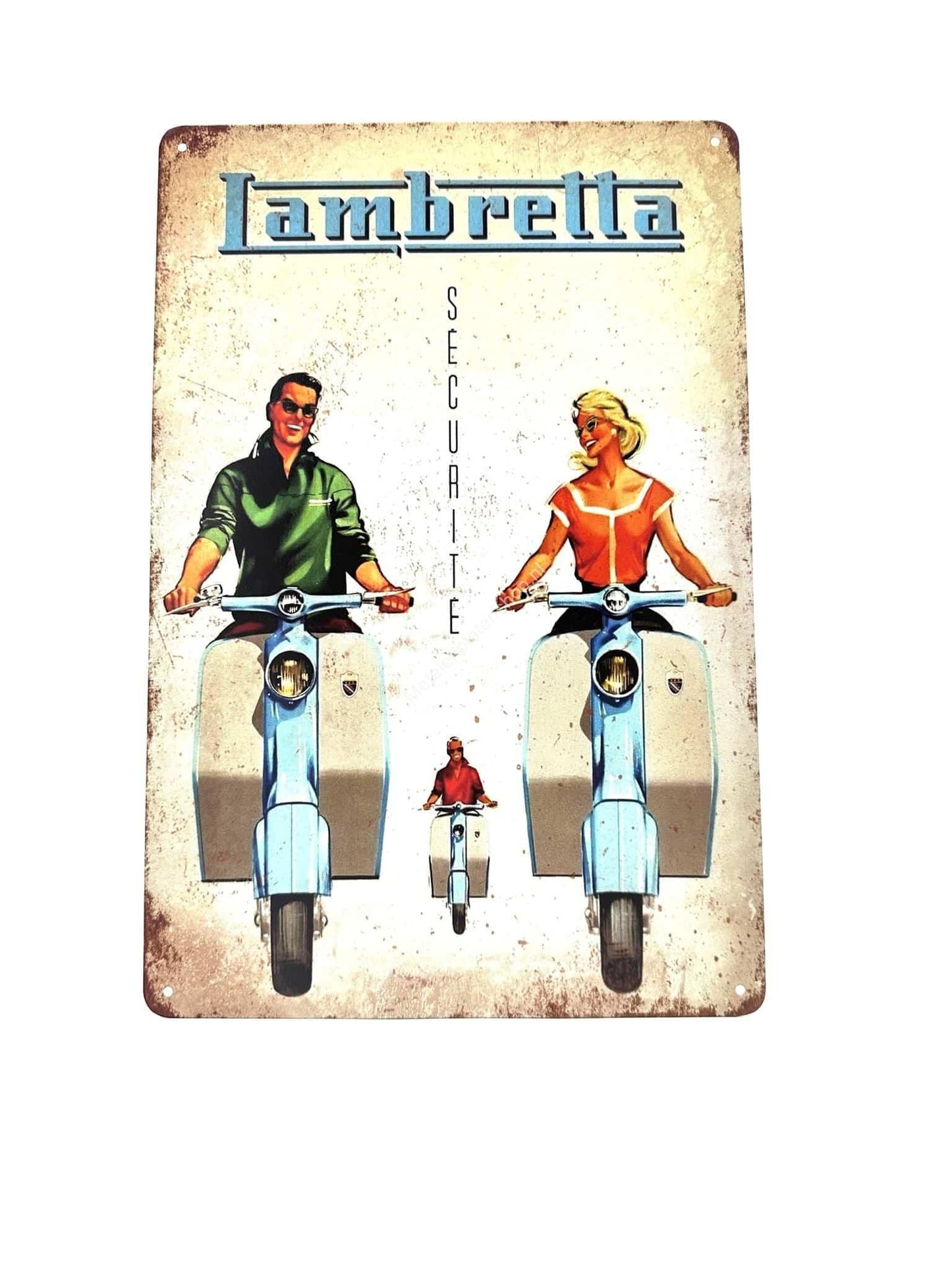 Wandschild aus Metall – Lambretta – Roller