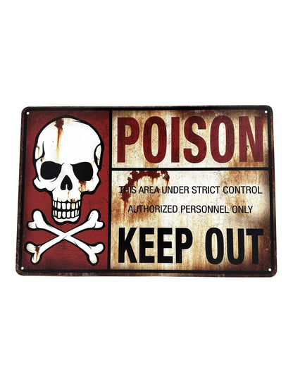 Metal Wall Sign - Poison Keep Out!