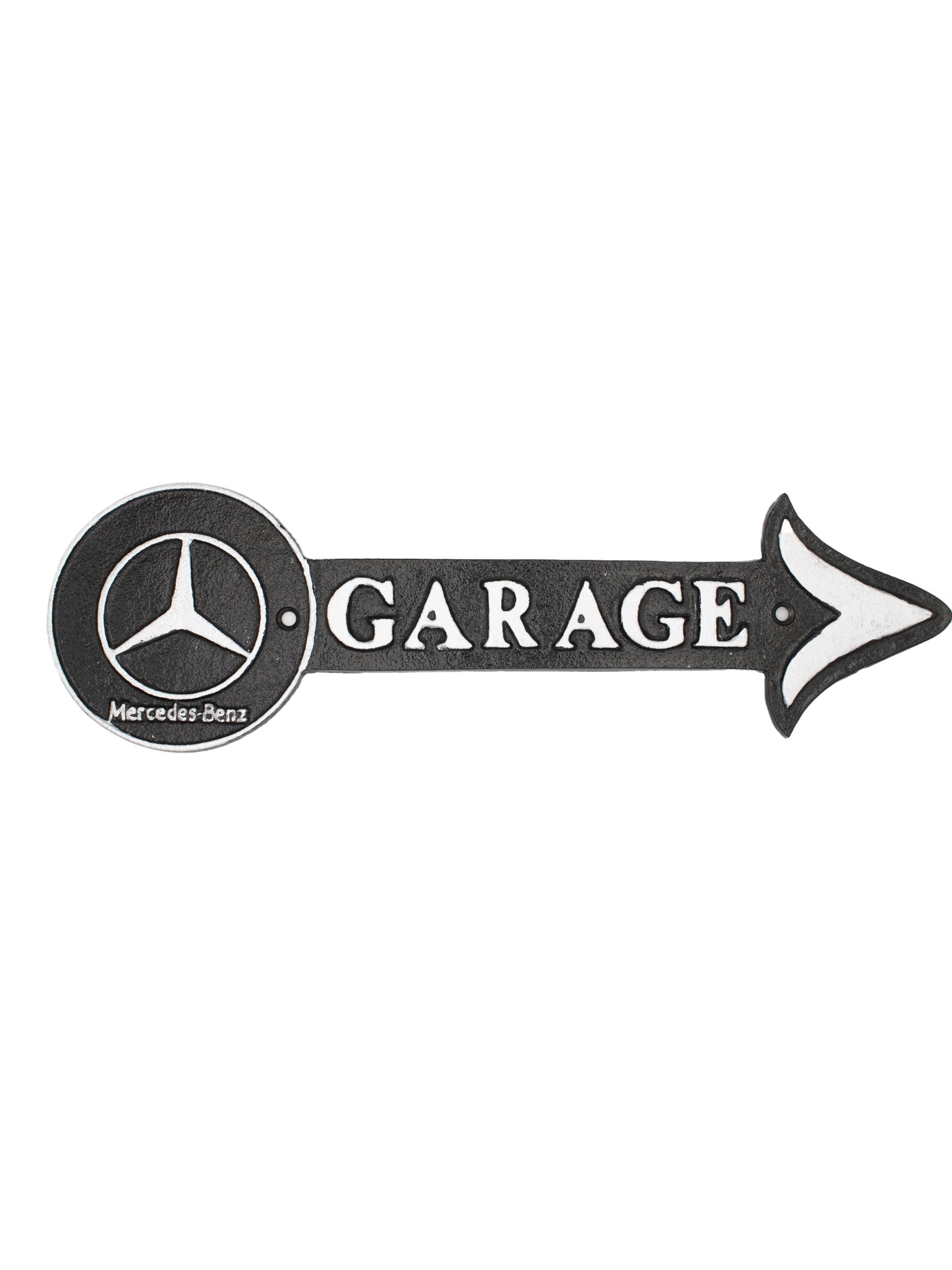 Mercedes Garage - Bord van Gietijzer - 41x12cm