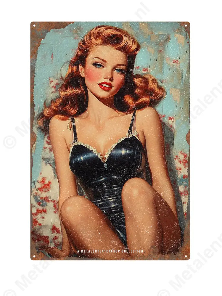 Pin-Up #5 - Vrouwlijke Borden - MPS Collection Metaalbord