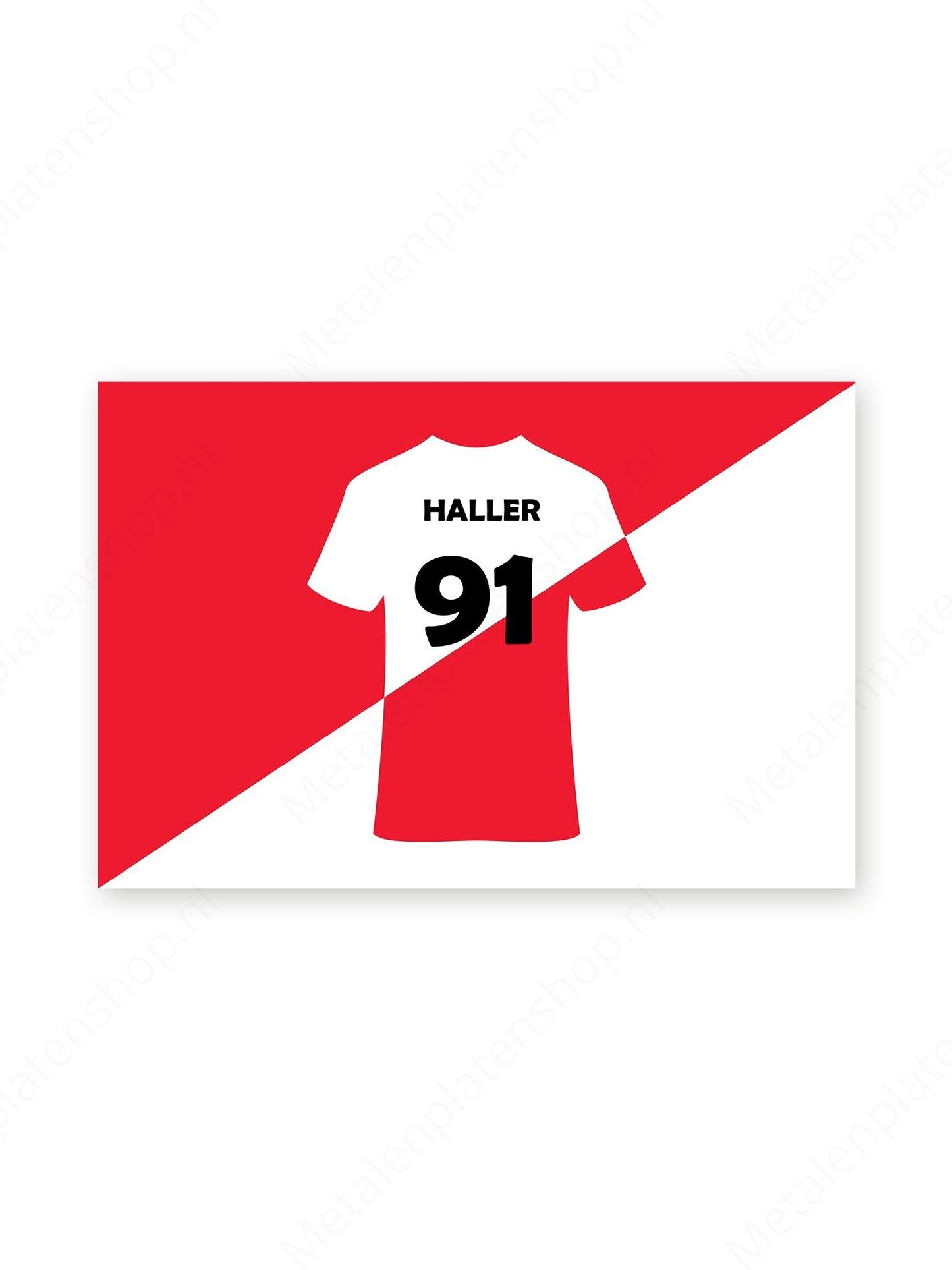 Metalen Wandbord - FC Utrecht - Haller 91 Shirt